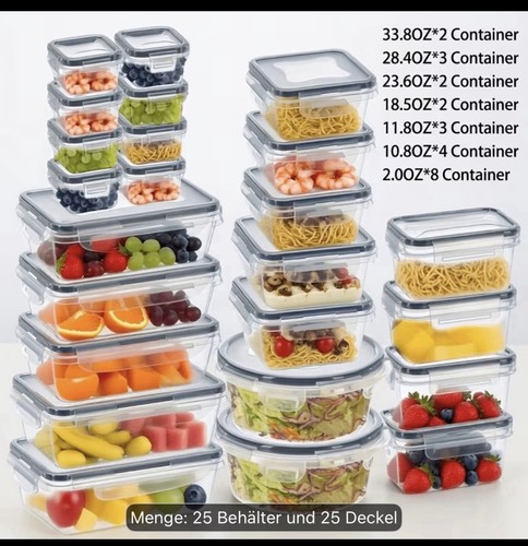 50tlg frischhaltedosen set - frischhaltedosen,