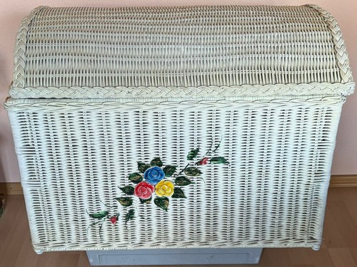 Truhe rattan weiß mit - rattan,