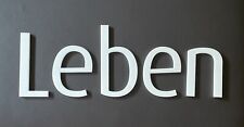 3D Deko Schriftzug Wandschrift Wall Art  „Leben“ Küche, Wohnen / weiß glänzend