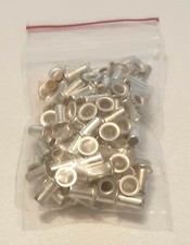 100 Stk Rohrniete n. DIN7340, L 6,0, D 3,0mm, S 0,25, Messing versilbert NOS "c"