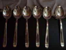 Berger 1001 Silber 6 Speiselöffel Original Art Deko Besteck 350 Gramm Löffel TOP