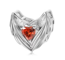 Charm Perle Engel Herz Flügel 925 Silber - Anhänger für Pandora Armband