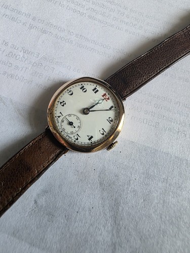 Vintage 9ct gold swiss - vintage, ww1