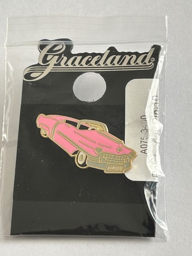 Elvis pin badge pink cadillac - elvis,