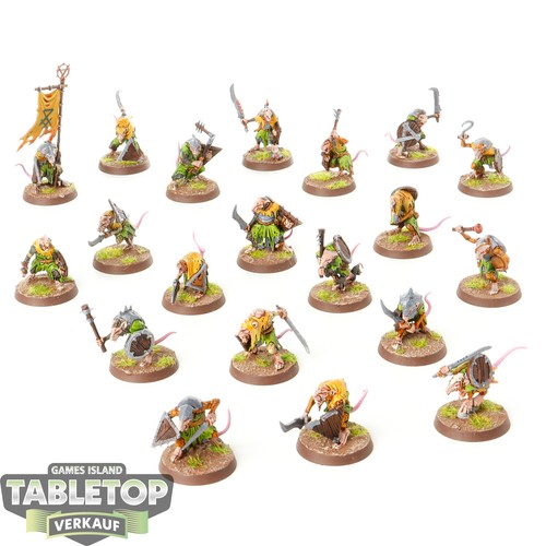 Skaven 20x clanrats bemalt - -,