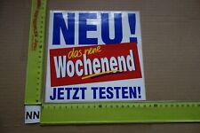 Alter Aufkleber Zeitung Zeitschrift Magazin Bauer (?) WOCHENEND