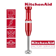 KitchenAid 5KHBV83EER Stabmixer Topfschutz 1 l Empire Red Factory Serviced