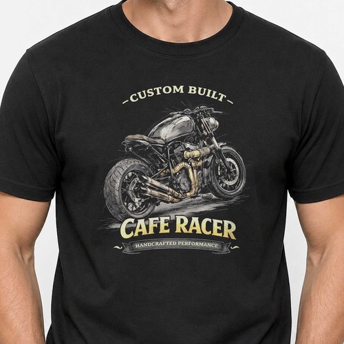 Motorrad motiv shirt cafe - motiv,