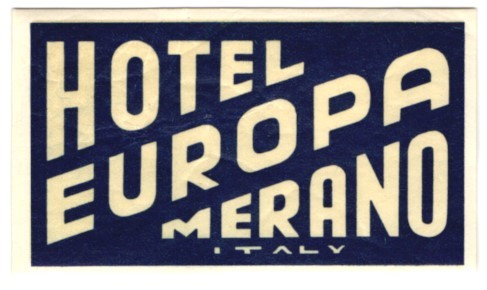 Kofferaufkleber merano hotel - kofferaufkleber, merano,
