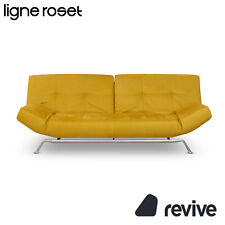 ligne roset Smala Stoff Dreisitzer Gelb Sofa Couch Neubezug manuelle Funktion