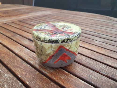 Einzigartige raku keramikdose - raku,