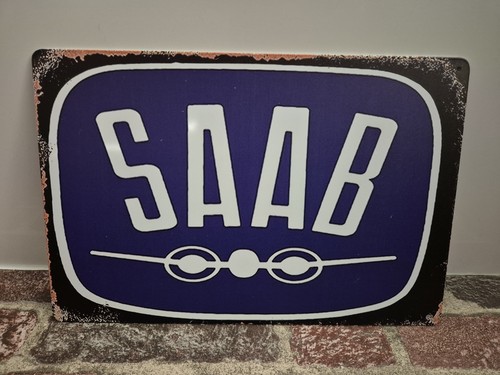 Saab blechschild retro - saab,