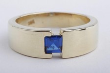 Saphir Ring Safir 585 14K Gelb