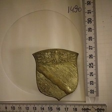 (1490) Feuerwehr Solingen Helmschild Zierrat Pickelhaube Helmemblem Feuerwehr