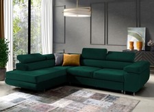 Ecksofa in L-Form MEDIOLAN Eckcouch mit Schlaffunktion ausziehbares Sofa