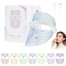 LED Maske Gesicht Rotlicht Maske Gesicht LED Gesichtsmaske Lichttherapie 7Farben