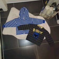 Neu Set Strickpulli H&M Batman 86 92 Sweatjacke Blau Hoodie Oversize TopZustand