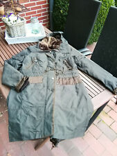 Creenstone Parka Mantel weich mit Kunstfell gefüttert braun grün L 42/44 elegant
