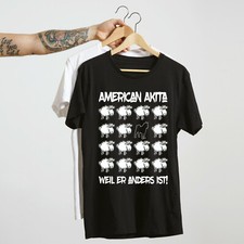 SALE American Akita Inu Japan Black Sheep Hund Hundemotiv Hundeshirt T-Shirt M