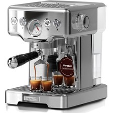 Siebträgermaschine, Edelstahl