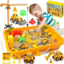Magic Sand Sensorisches Spielzeug, Gebäude Sensorische Bin, Traktor Sand Playset