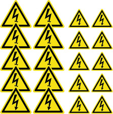 Achtung Strom Aufkleber