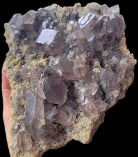 Rauchquarz kristallstufe - rauchquarz,