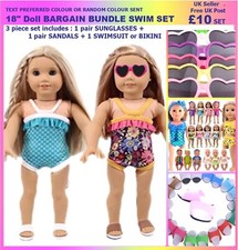 *18" Puppenkleidung BADEANZÜGE Sonnenbrille. Unsere Generation Baby Born Schnäppchenpakete