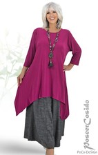 LAGENLOOK Tunika Shirt fuchsia
