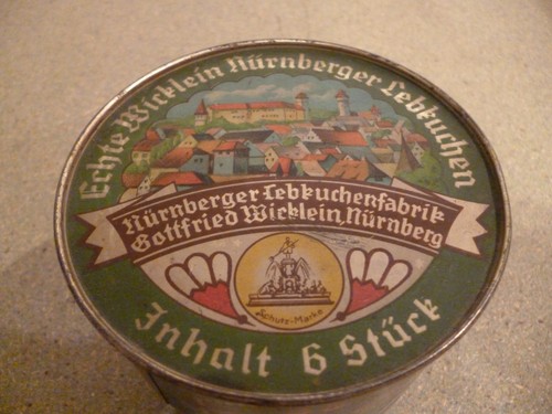 Alte lebkuchendose gottfried - lebkuchendose,