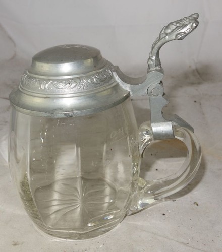 Antiker glas bierkrug 4 - antiker,