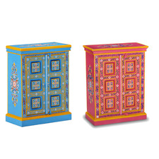 Sideboard Beistellschrank Küchenschrank Regalebene Massivholz Mango Handbemalt