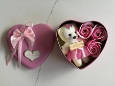 Rosa herz geschenkbox - herz,