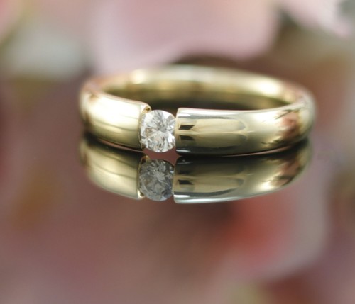 Solitär brillant ring - brillant, in