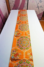 Unbenutzter Fukuro Obi Seide Orange Kimono Gürtel Japanisch Weihnachten...