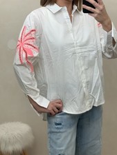 Schicke Bluse Weiß Langarm