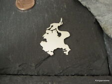 RÜGEN Landkarte Anhänger in 925er Silber, NEU