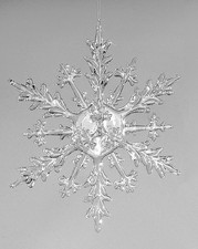 Formano Fensterhänger Eiskristall Schneeflocke Acryl klar 20 cm Fensterdeko