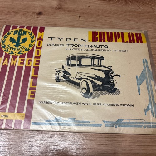 Bauplan rumpler tropfenauto - bauplan,