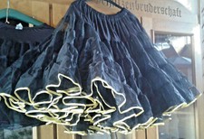  Organdy Petticoat, Made in USA, 2 lagig,schwaru/gelb , size L