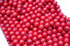 6mmx10 Stück Korallen Perlen Schmuck Perlenkette Halskette Steinschmuck Collier