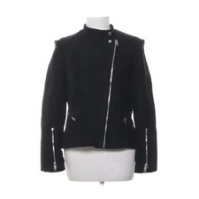 H&M, Bikerjacke, Damen, Größe: 38, Schwarz, Polyester/Wildlederimitat #ZXr