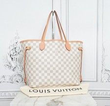 Louis Vuitton Neverfull MM Damier Azur Rose Ballerine Canvas Leder Handtasche