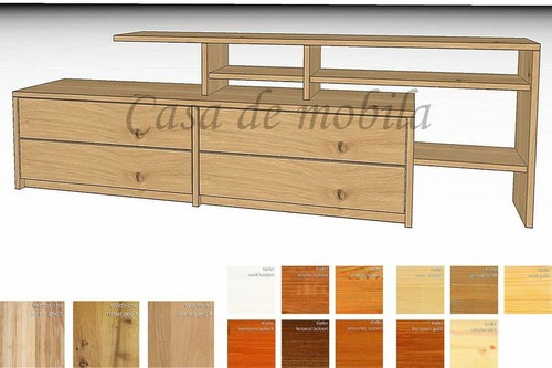 Massivholz lowboard - massivholz, tv-lowboard