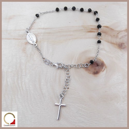 Armband rosenkranz aus - rosenkranz, silber