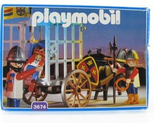 PLAYMOBIL 3674 Gefangenen Transport Ritter Gefängnis Kutsche für Ritterburg