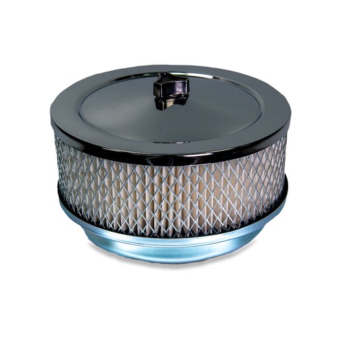 Luftfilter chrom rund - chrom, 6,5"