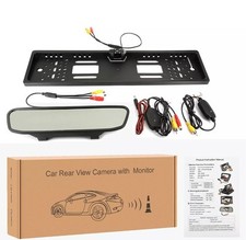 Funk 4.3" Rückspiegel + Monitor 170° IR Rückfahrkamera Nachtsicht Einparkhilfe