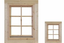 Einzel-Fenster Marit 44 ISO 44mm Holzfenster Gartenhausfenster Einbaufenster
