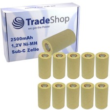 10x Sub-C Zelle 2500mAh ohne